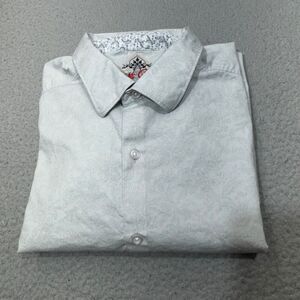 Robert Graham Shirt Men Extra Large Gray Paisley Button Up Casual‎ Sport Preppy